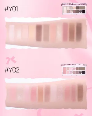 1 PC 11 Colors Dream Colors Eyeshadow Palette, All in One Palette Silky Smooth Pigmented Shimmer Matte Creamy Eyeshadow Palette With Cleansing Sponge (Y01)