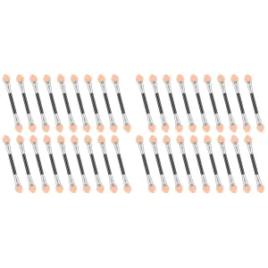 100pcs Eyeshadow Beauty Tipped Eye Shadow and Oval Girls Tools Dual for Pink Sides Daily Sticks Double- end Women Brush Applicator Professional Sponge Makeup Lady