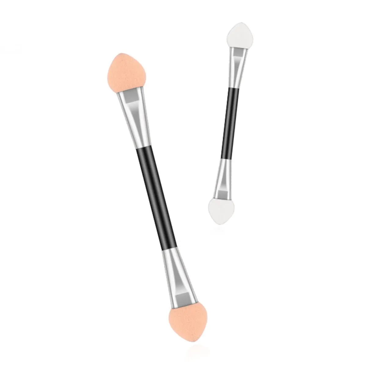 100pcs Eyeshadow Beauty Tipped Eye Shadow and Oval Girls Tools Dual for Pink Sides Daily Sticks Double- end Women Brush Applicator Professional Sponge Makeup Lady