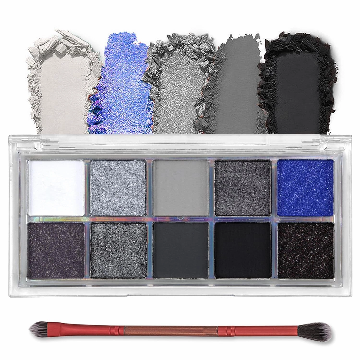 10 Colors Matte Eyeshadow Palette, Grey Brown Eye Shadow Palette Makeup, Neutral Taupe Eye Makeup Pallet, Ultra-Blendable, Long Lasting Natural Nude Eyeshadow Pallete for Older Women, Cement