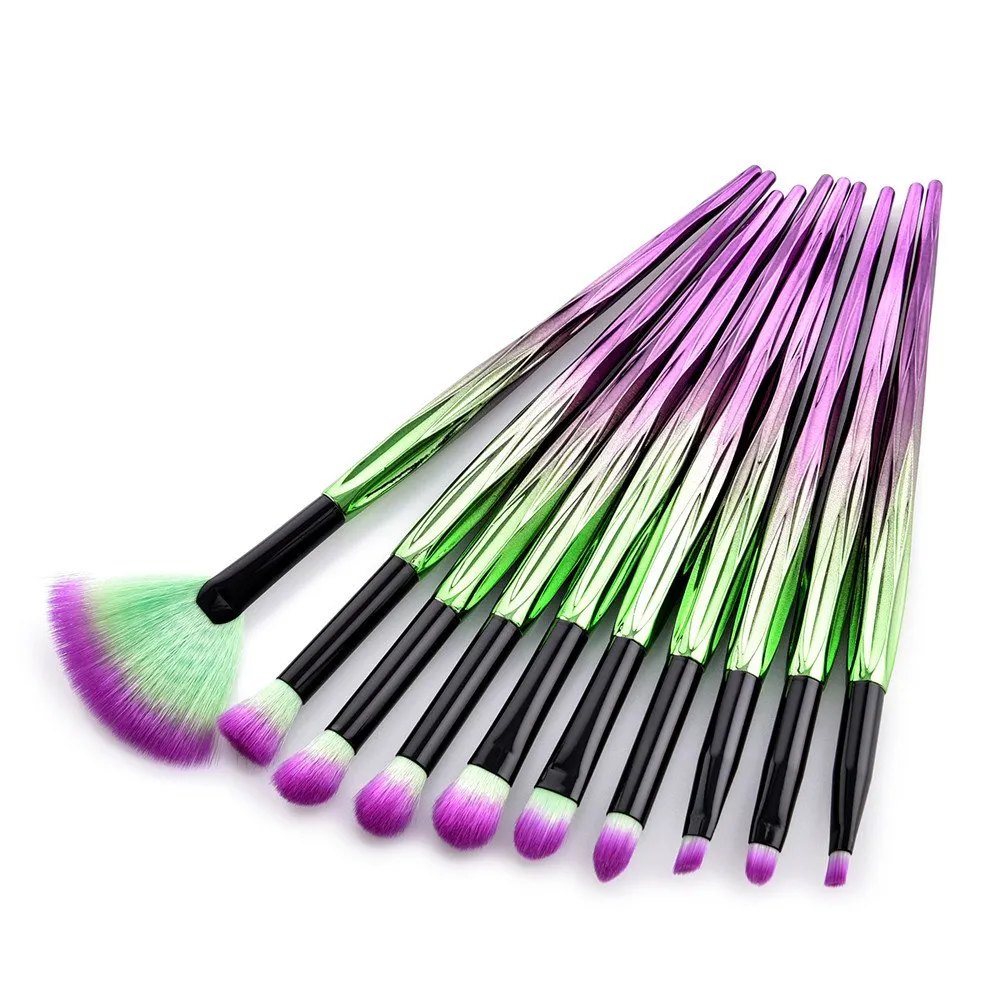 10Pcs Makeup Brushes Set Foundation Powder Eyeshadow Eyeliner Lip Brush Tool en Girls Merchandise