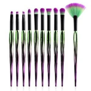 10Pcs Makeup Brushes Set Foundation Powder Eyeshadow Eyeliner Lip Brush Tool en Girls Merchandise
