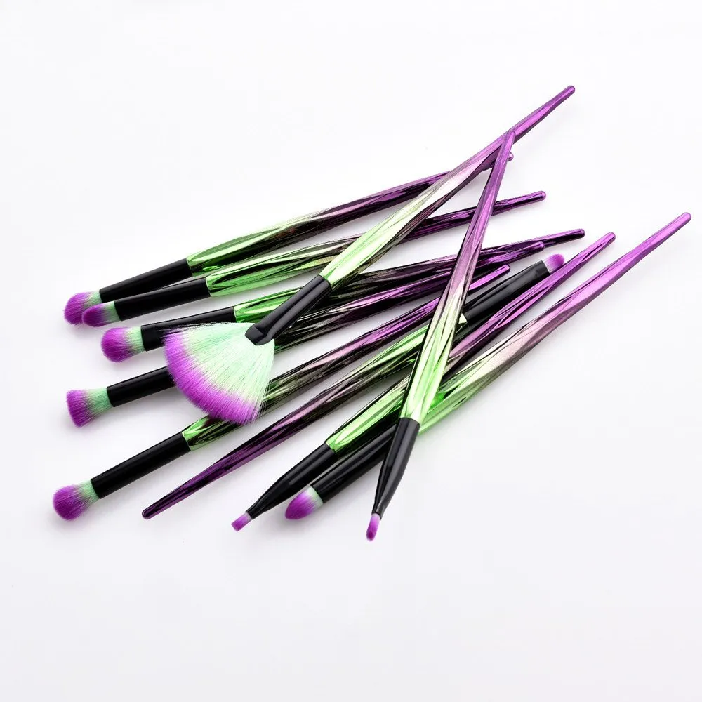10Pcs Makeup Brushes Set Foundation Powder Eyeshadow Eyeliner Lip Brush Tool en Girls Merchandise