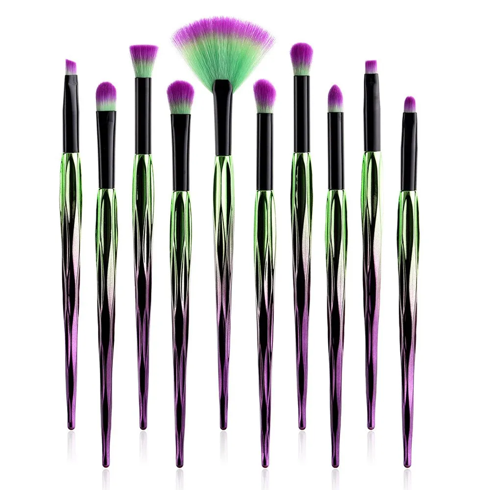 10Pcs Makeup Brushes Set Foundation Powder Eyeshadow Eyeliner Lip Brush Tool en Girls Merchandise