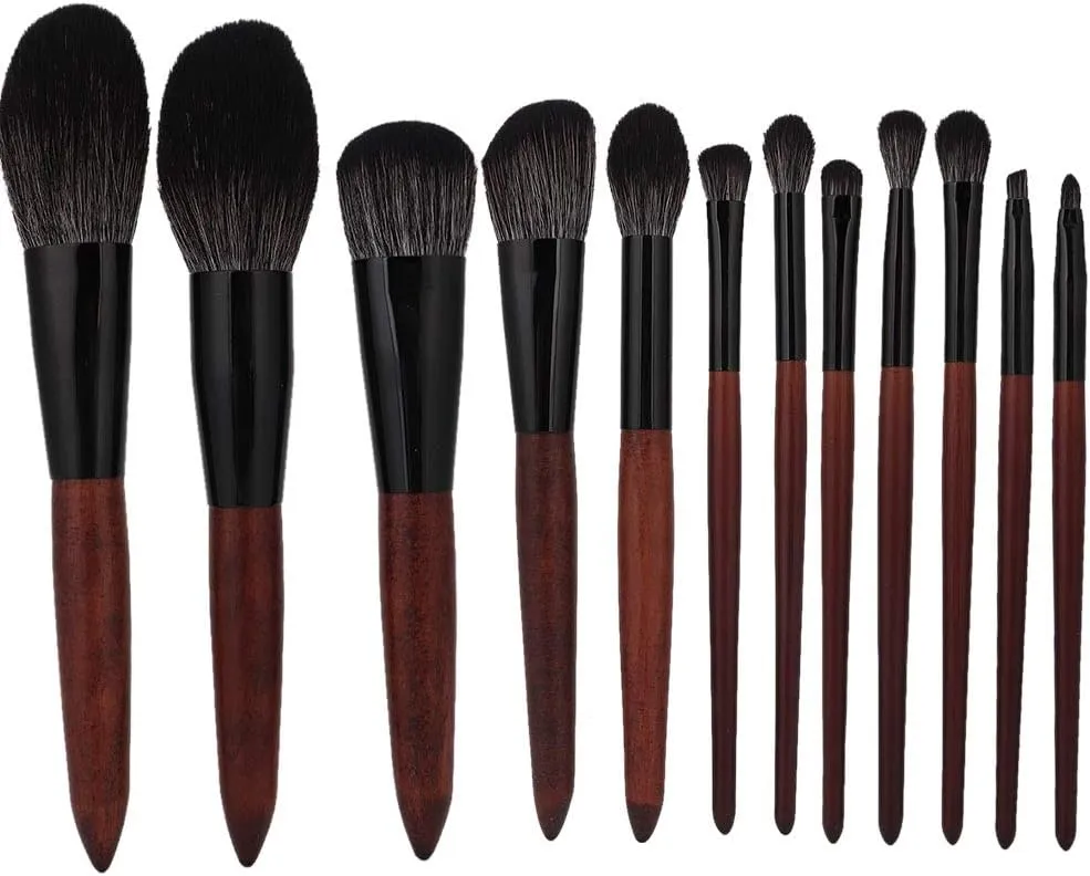 12pcs Makeup Brushes Set Powder Blusher Eyeshadow Eyeliner Lip Brush Beauty Tool for Eyeshadow, Eyebrow, Eyeliner, Blending