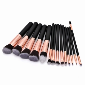 14PCS Makeup brushes set Lip Makeup Eyebrow Brushes Powder Cosmetic Brush Eyeshadow Brush(B)