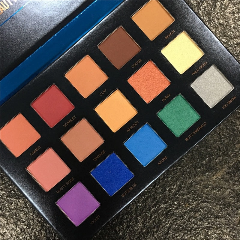 15 ColorEye Matte Glitter Eyeshadow