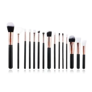 15Pcs Makeup Brushes Set Cosmetic Foundation Powder Blush Eye Shadow Lip Blend Wooden Make Up Brush Tool Kit