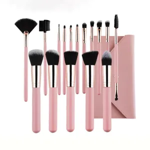 16 Makeup Brushes Set Liquid Makeup Blending Brush Face Powder Blusher Concealers Eyeshadow Contoured Make Up Brush Set