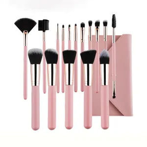 16 Makeup Brushes Set Liquid Makeup Blending Brush Face Powder Blusher Concealers Eyeshadow Contoured Make Up Brush Set