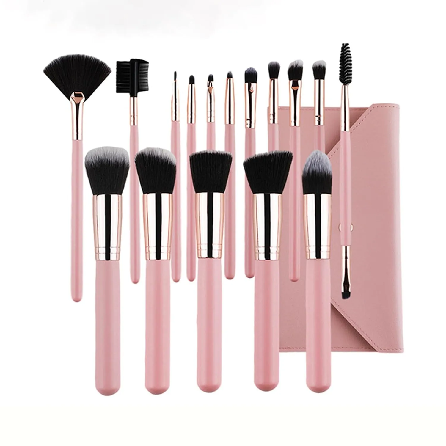 16 Makeup Brushes Set Liquid Makeup Blending Brush Face Powder Blusher Concealers Eyeshadow Contoured Make Up Brush Set