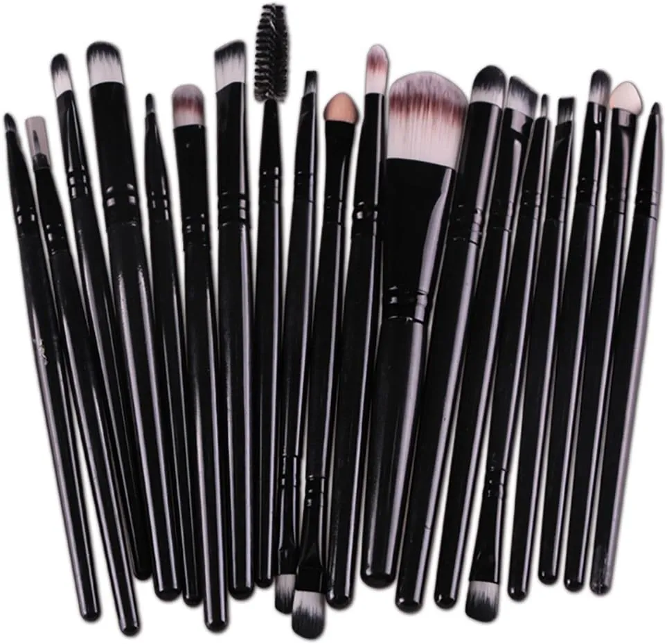 20Pc Cosmetic Brushes Makeup Brush Set Eyeshadow Foundation Lip Powder Eyeliner Set Brush Foundation Oval Brush