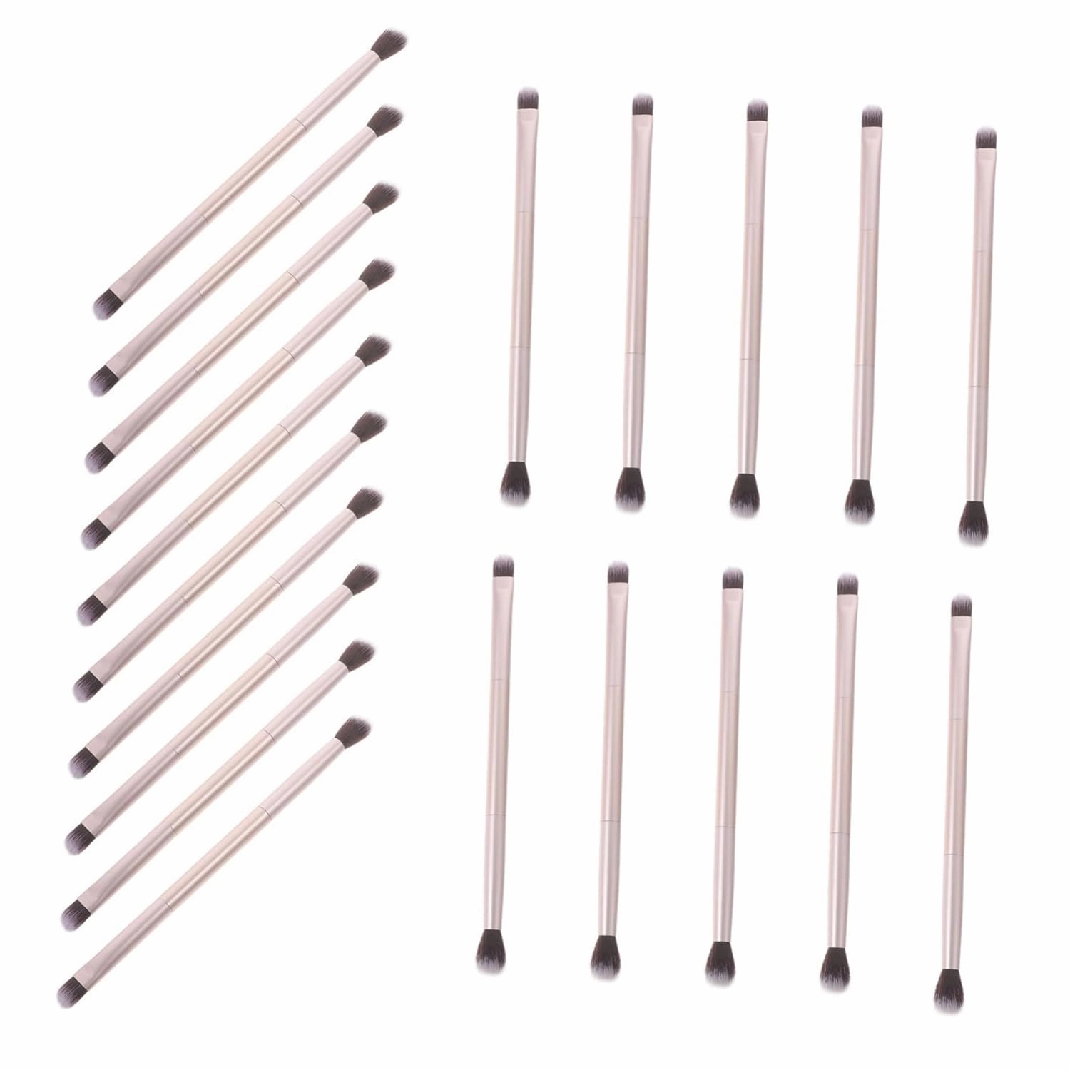 20pcs Double-headed Eye Makeup Brushes Versatile Cosmetic Blending Brush for Eyeshadow and Nose Shadow Application Elegant Bristles for Precision and Comfort