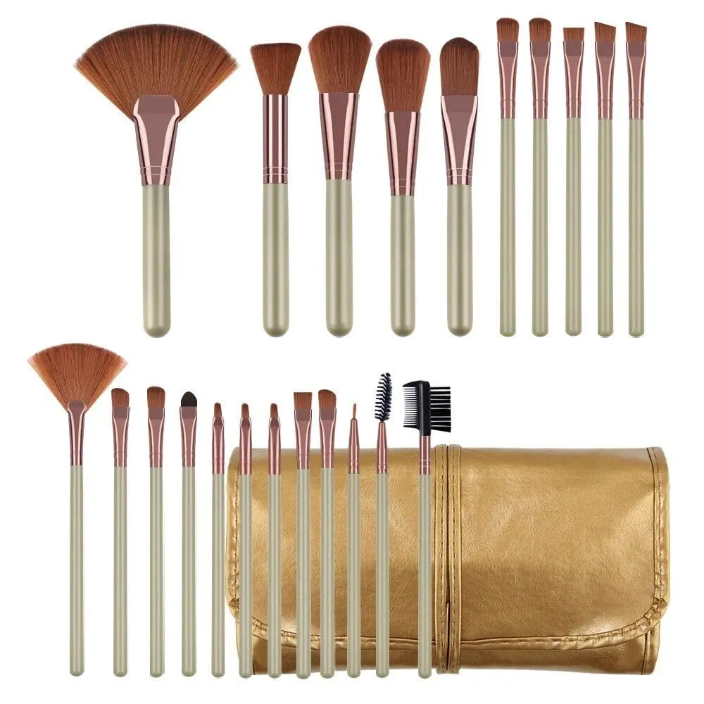 22-Piece Premium Makeup Brush Set with Cosmetic Bag black