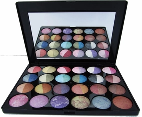 24 Color Bake Dry/wet Powder Eye Shadow Palette- Beauty to Go, Mineral