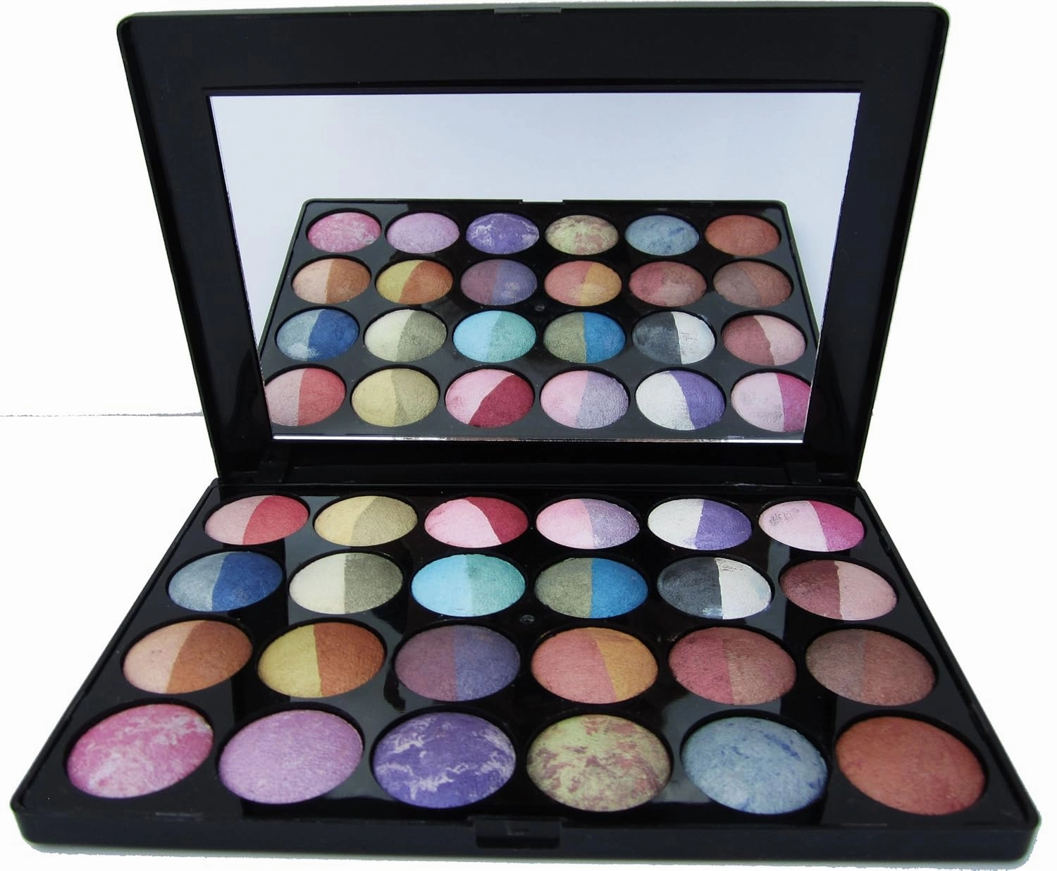 24 Color Bake Dry/wet Powder Eye Shadow Palette- Beauty to Go, Mineral