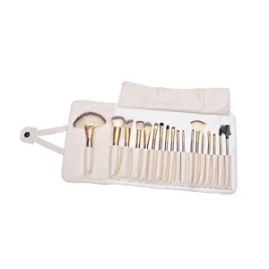 24pcs Makeup Brush Set with Pu Travel Pouch Essential Synthetic Hair Kit for Foundation Eyeshadow Eyebrow and Lip Applications Cosmetic Set Go