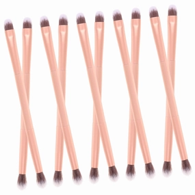 24pcs Dual-ended Eyeshadow Makeup Brush Comfortable Grip Portable Eye Makeup Tools for Blending and Application