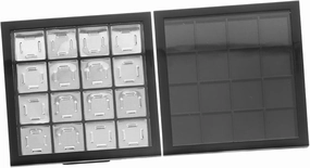 2pcs Multi-grid Empty Eyeshadow and Lipstick Storage Cases Magnetic Design Cosmetic Container for Makeup Lightweight and Sturdy for Organizing