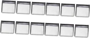 2sets Diy Makeup Eyeshadow Pans Empty Metal Pans Blush Palette Square Tin 60pcs*2