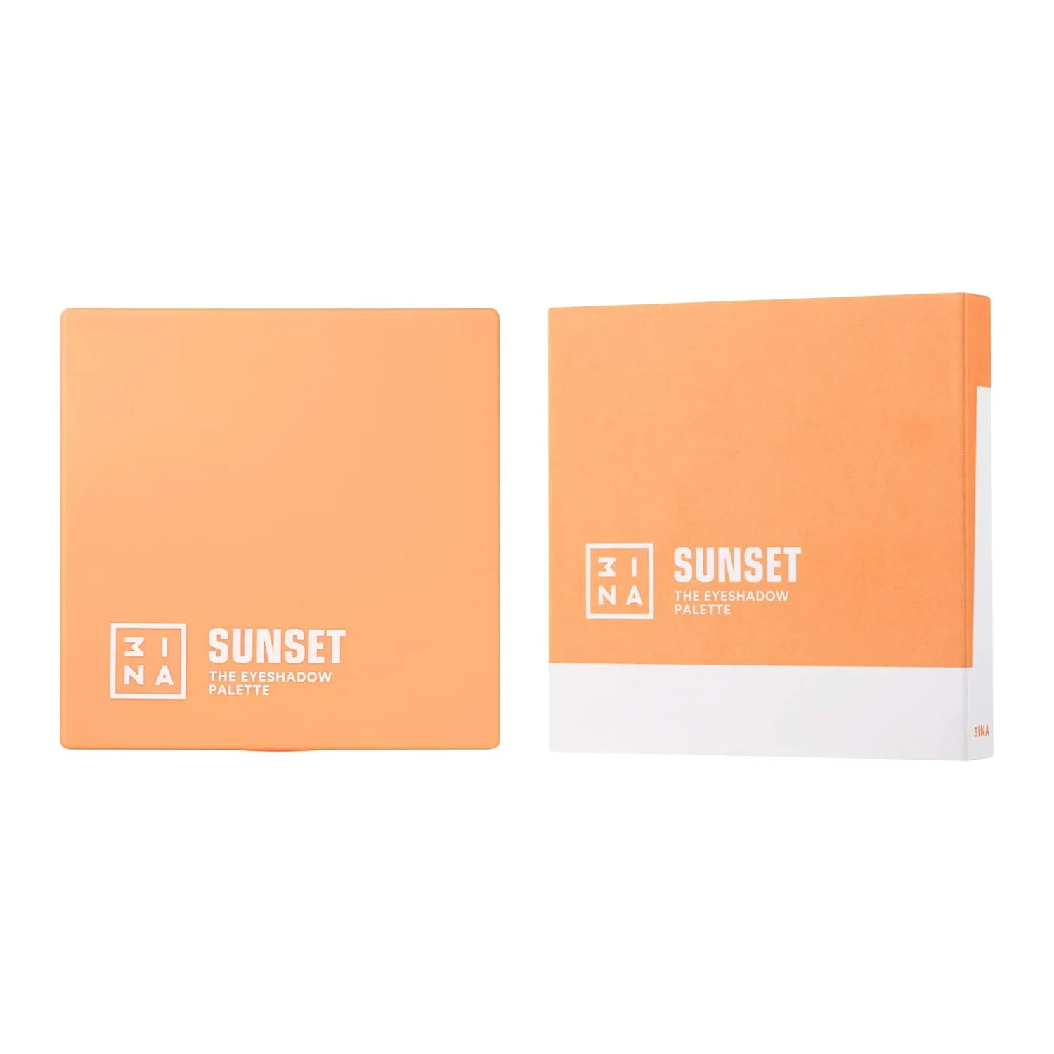 3INA MAKEUP - Vegan - Cruelty Free - The Sunset Eyeshadow Palette - Multicolor - 9 Buildable Longwearing Highly Pigmented Peach, Terracotta and Golden Shades