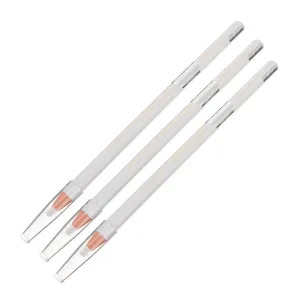 3Pcs White Eyeliner Brush Lying Silkworm Pen Highlighter Makeup Pencil for Eye Makeup and for Highlighting Eyes