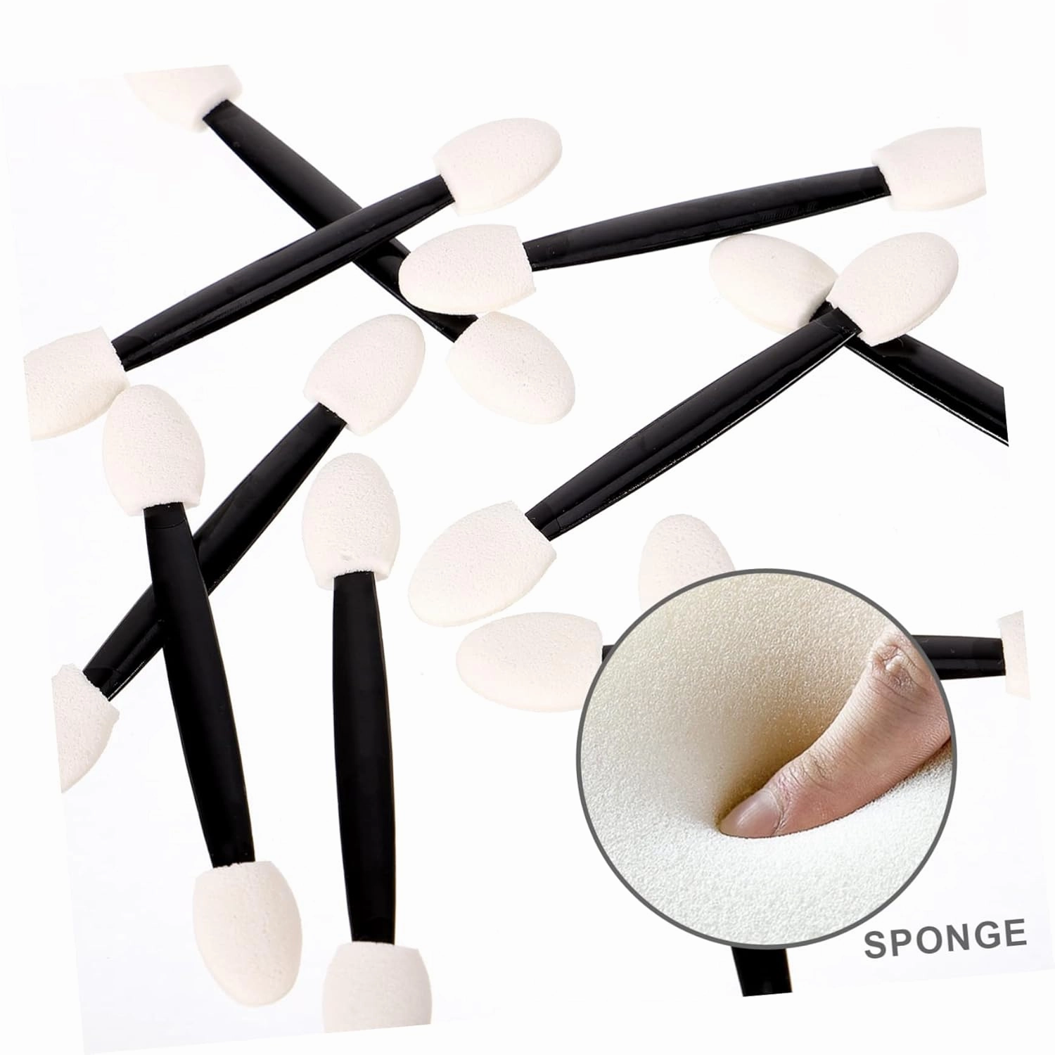 3pcs Double-ended Eyeshadow Applicator Makeup Sponge Tools for Easy Blending Comfortable Grip and Skin-friendly Use for Eye Makeup Enthusiasts and Beginners