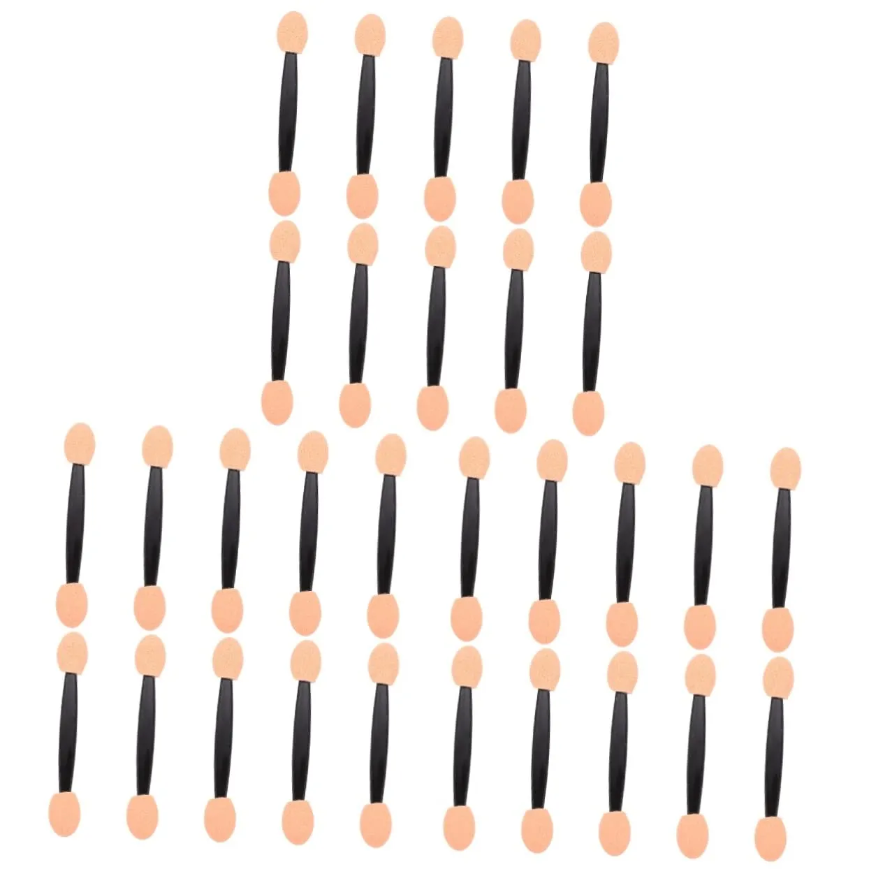 3sets Double-end Eyeshadow Brush Set Disposable Makeup Applicators Latex Sponge Eye Shadow Tools Perfect for Travel Party Wedding 100pcs*3