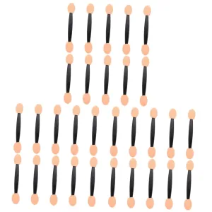 3sets Double-end Eyeshadow Brush Set Disposable Makeup Applicators Latex Sponge Eye Shadow Tools Perfect for Travel Party Wedding 100pcs*3