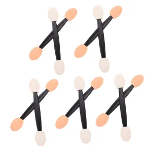 3sets Double-sided Eye Shadow Brush Set Dual-ended Makeup Brush Eyeshadow Eyeshadow Blending Tool Non-sanitary Applicator Latex Sponge Tips 100pcs*3