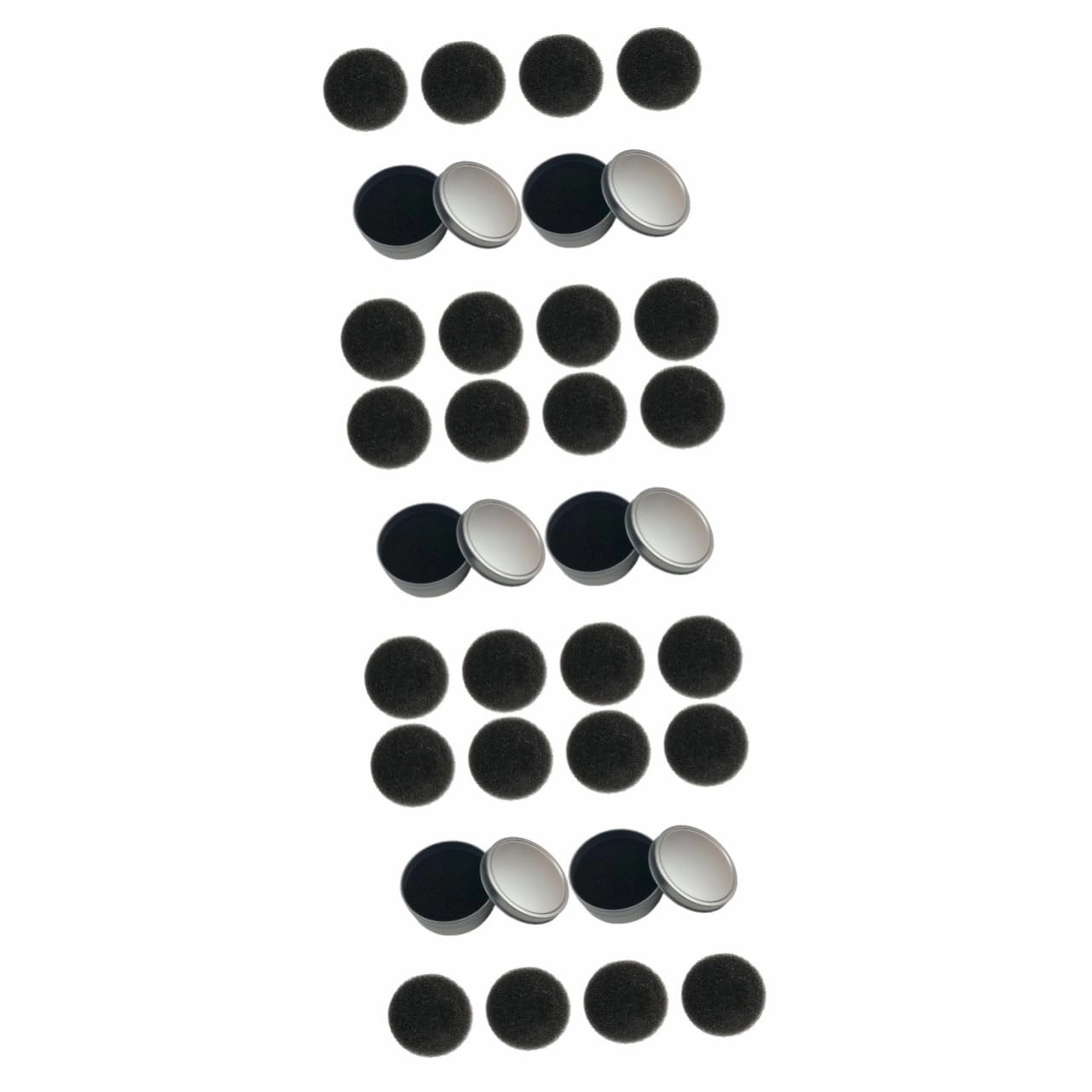 3sets Makeup Brush Cleaning Sponge Set Quick Dry Cleaner Box Single Layer Sponges Replacement Cotton Pads Efficient Reusable Go Makeup