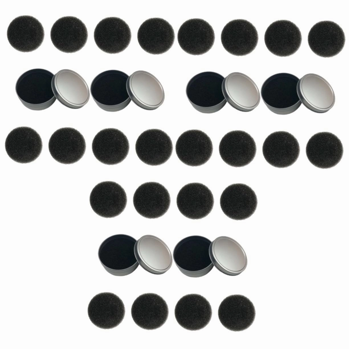 3sets Makeup Brush Cleaning Sponge Set Quick Dry Cleaning Box for Efficient Brush Care Includes Single Layer Sponges Replacement Cotton Pads Go Makeup