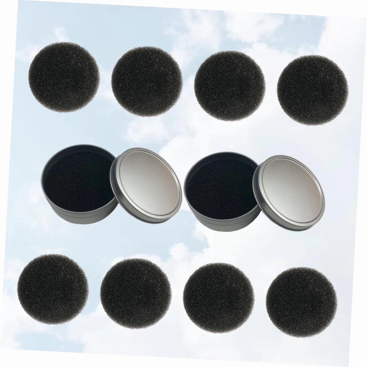 3sets Makeup Brush Cleaning Sponge Set Quick Dry Cleaning Box for Efficient Brush Care Includes Single Layer Sponges Replacement Cotton Pads Go Makeup