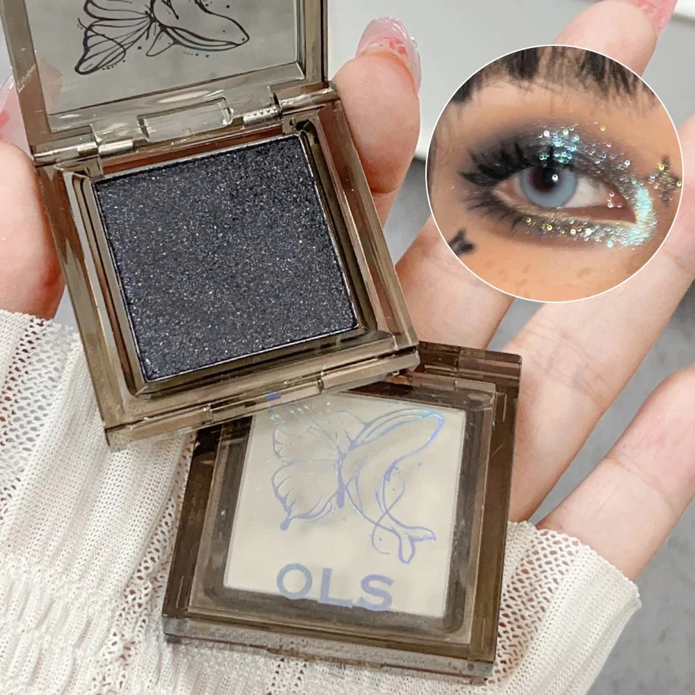 4color Matte White Eyeshadow Palette Monochrome Pearlescent Black Lasting Mashed Potato Eyes Face Highlighter Brightening Makeup