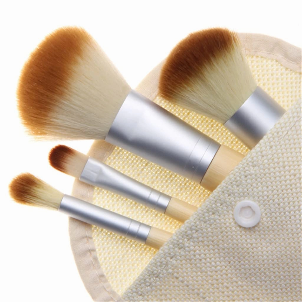 4PCS/Set Makeup Brush Foundation Brush Make-up Brushes Cosmetic Face Powder Brush for Makeup Beauty Tool with Bag