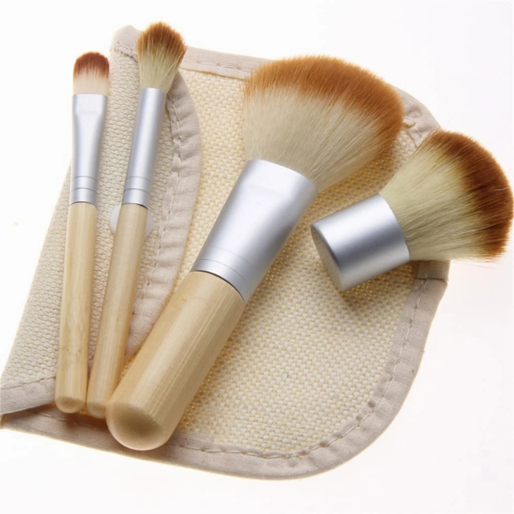 4PCS/Set Makeup Brush Foundation Brush Make-up Brushes Cosmetic Face Powder Brush for Makeup Beauty Tool with Bag