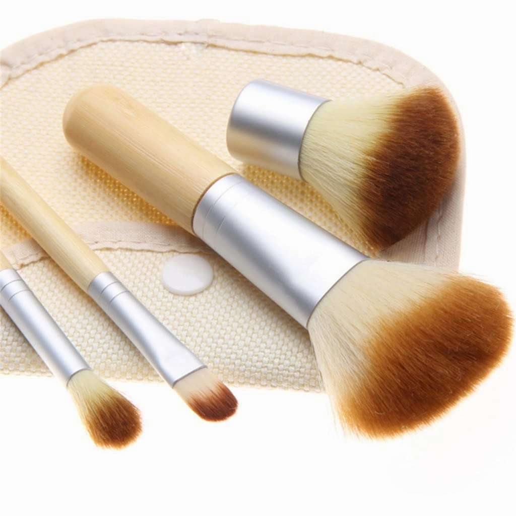 4PCS/Set Makeup Brush Foundation Brush Make-up Brushes Cosmetic Face Powder Brush for Makeup Beauty Tool with Bag