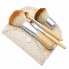 4PCS/Set Makeup Brush Foundation Brush Make-up Brushes Cosmetic Face Powder Brush for Makeup Beauty Tool with Bag