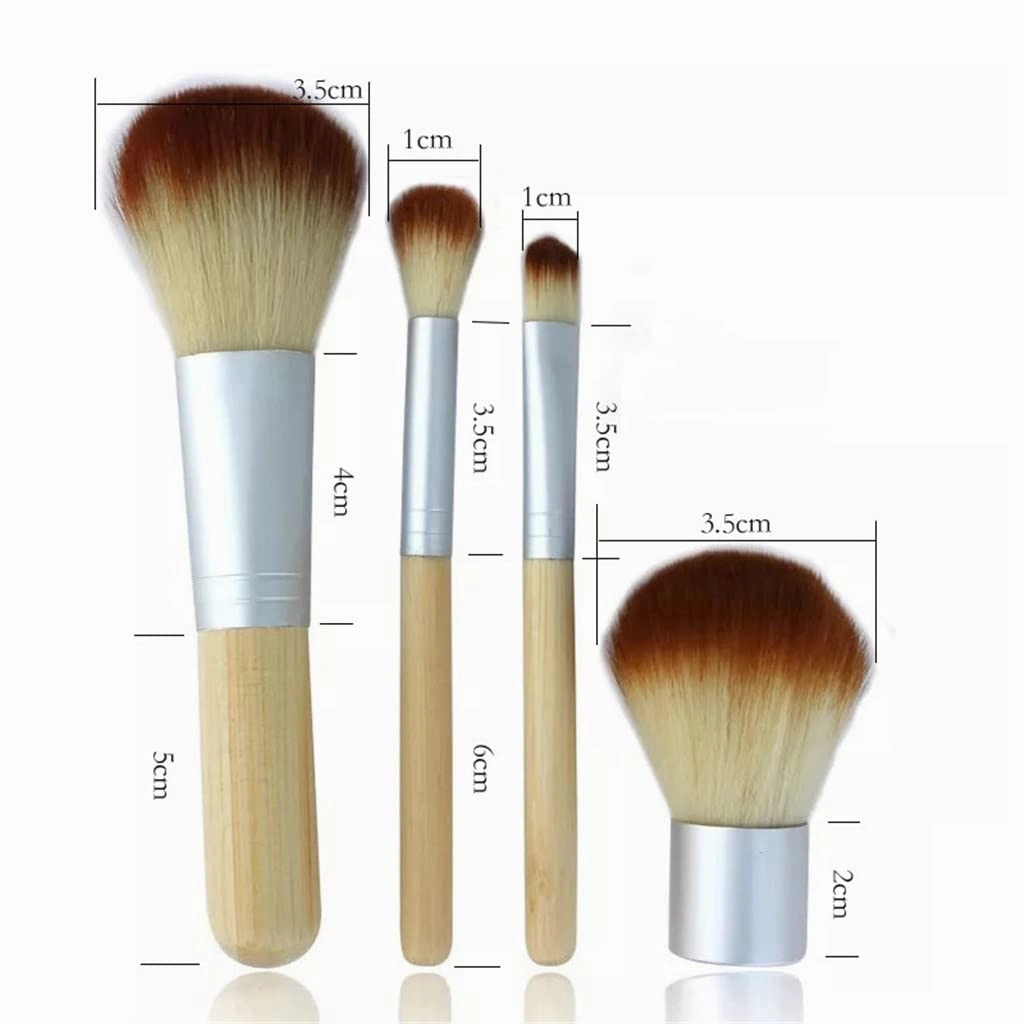4PCS/Set Makeup Brush Foundation Brush Make-up Brushes Cosmetic Face Powder Brush for Makeup Beauty Tool with Bag