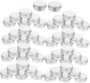 50Pcs Aluminum Spiral Lid Cosmetics Storage Box Durable Travel Containers for Creams Lotions Face Masks and More Reliable Reusable Design for Outdoor and Party Use