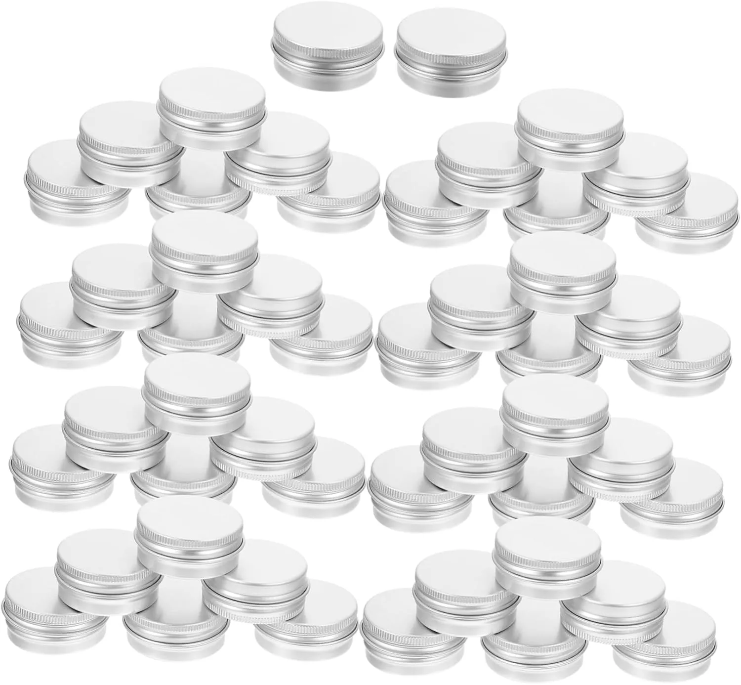 50Pcs Aluminum Spiral Lid Cosmetics Storage Box Durable Travel Containers for Creams Lotions Face Masks and More Reliable Reusable Design for Outdoor and Party Use