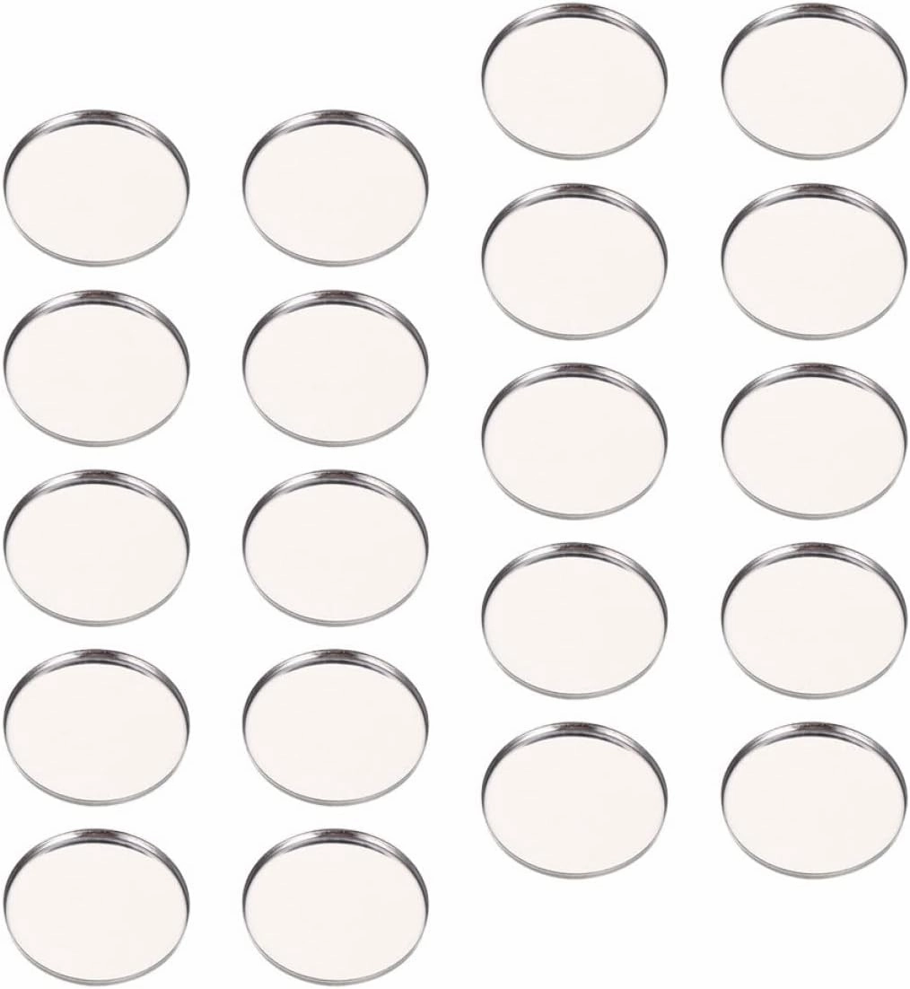50pcs Eyeshadow Palette Circle Pots Grey Eyeshadow Storage Case for Travel