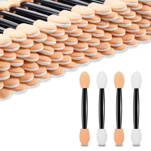 600 Pcs Eyeshadow Applicators Disposable Eye Makeup Brushes Eyeshadow Double Sided Sponge Brushes for Women Lady Girls