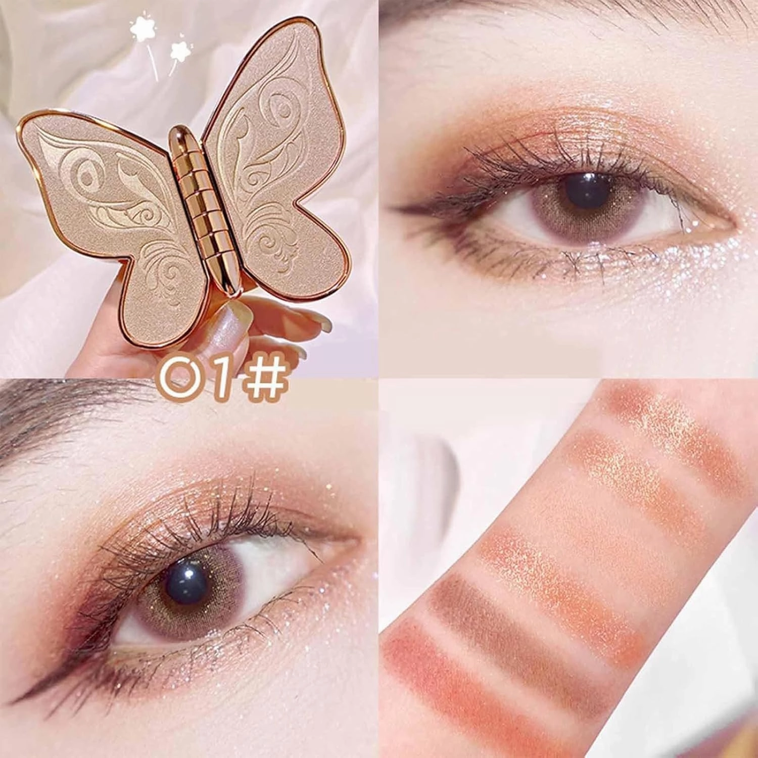 6 Colors Eyeshadow Palette Butterfly Eye Shadow,Butterfly eyeshadow palette,Eyeshadow palette 6 color,Matte and glitter eyeshadow palette,Eyeshadow palette professional makeup,Butterfly eyeshadow (04)