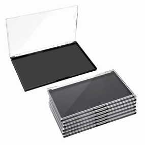 6 Pack Magnetic Makeup Palette with Clear Top, Empty Eyeshadow Palettes Eyeshadow Dispensing Storage Box for DIY Cosmetics Blush Bronzer Highlights Powder(7.71" x 4.33")