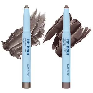 ALLEYOOP 11th Hour Cream Eyeshadow Sticks Bundle - Charcolit (Shimmer) & Espresso Self (Matte) - Waterproof, Smudge-Proof, Crease-Proof Eyeshadow for Over 11 Hours