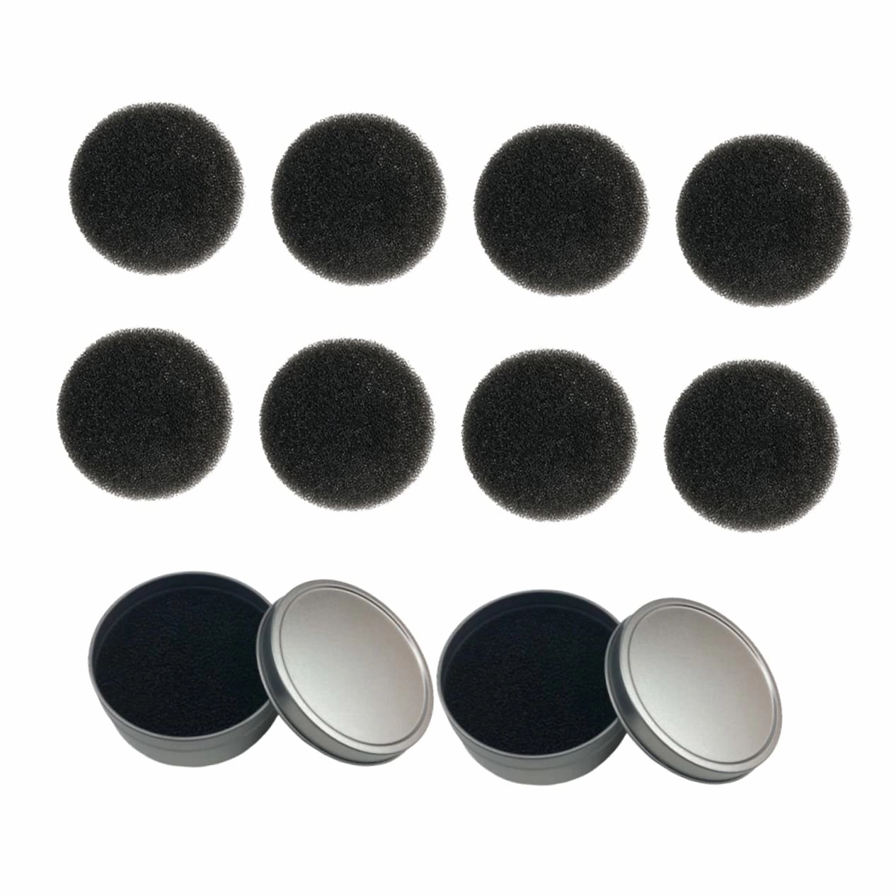 Angoily 2sets Cleaning Sponge Set Quick Dry Makeup Brush Cleaner Single Layer Sponges Replacement Cotton for Efficient Dry Cleaning for Removing