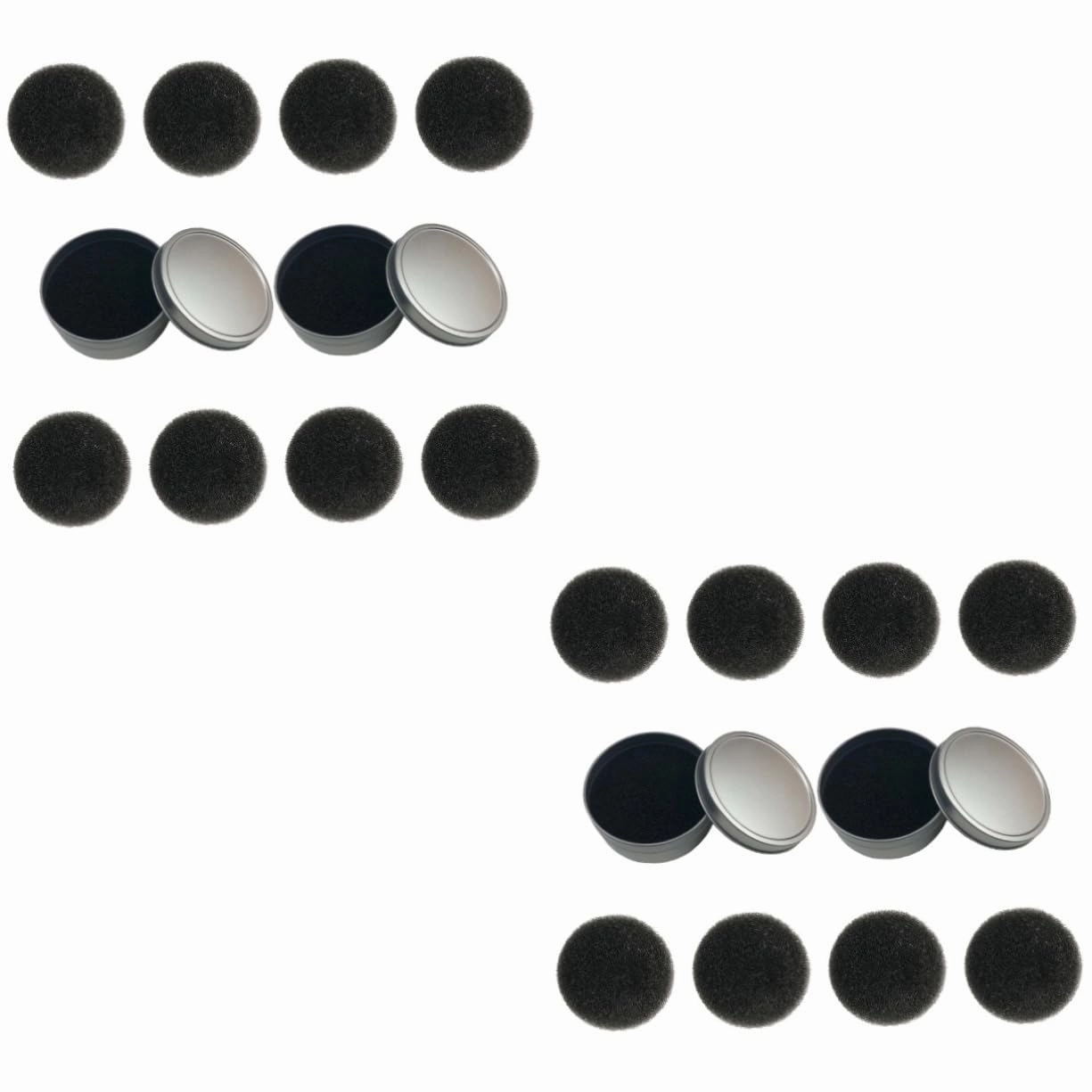 Angoily 2sets Cleaning Sponge Set Quick Dry Makeup Brush Cleaner Single Layer Sponges Replacement Cotton for Efficient Dry Cleaning for Removing