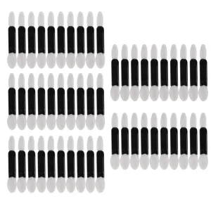 barenx 50 Lot Dual Tipped Oval Eyeshadow Powder Sponge Brush Applicator Tools 4.8cm