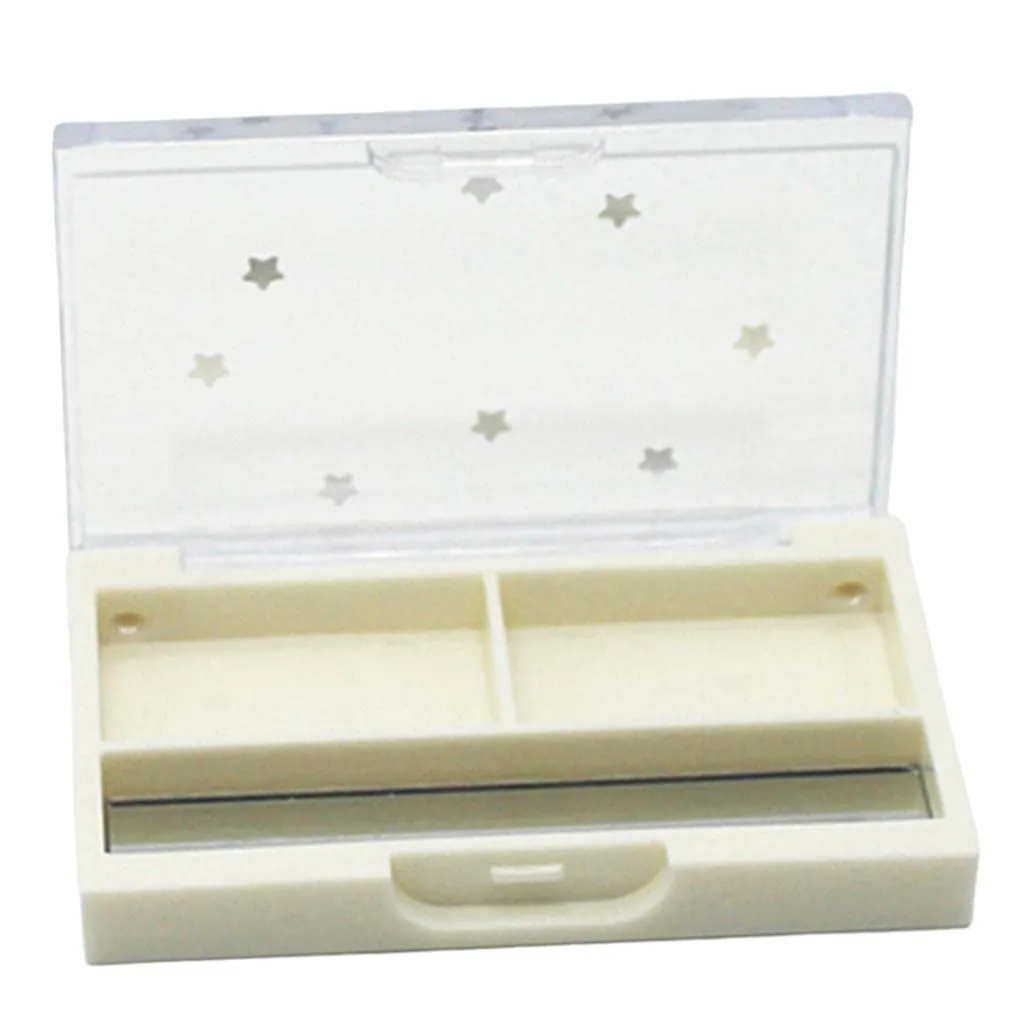 barenx Eyeshadow Palette Pallet Case W/Mirror Small Blush DIY Holder Container Palette